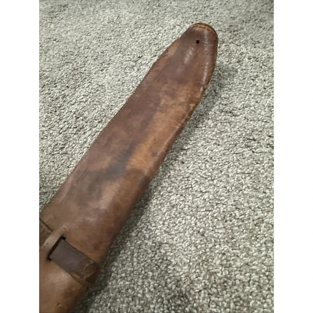 Vtg Western Hand Tooled Leather Accents Rifle Shotgun Case Bag Sling Scabbard